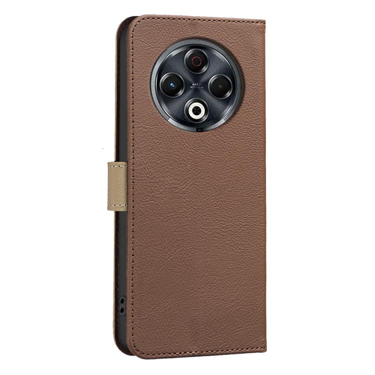For Tecno Spark 30 4G Splicing Color Hollow Flower Pattern RFID Leather Phone Case