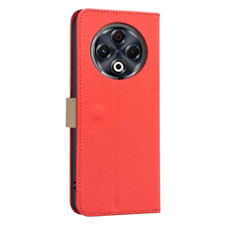 For Tecno Spark 30 4G Splicing Color Hollow Flower Pattern RFID Leather Phone Case