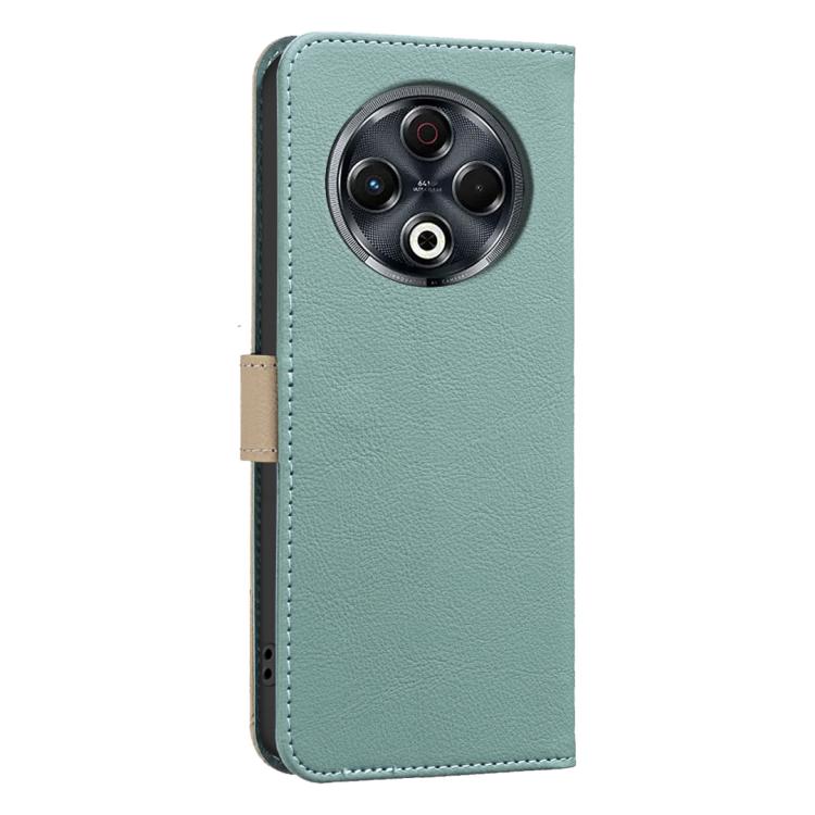 For Tecno Spark 30 4G Splicing Color Hollow Flower Pattern RFID Leather Phone Case