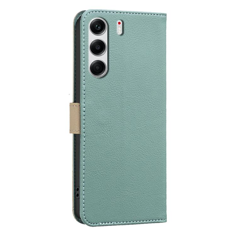 For Tecno Camon 40 Pro 4G Splicing Color Hollow Flower Pattern RFID Leather Phone Case