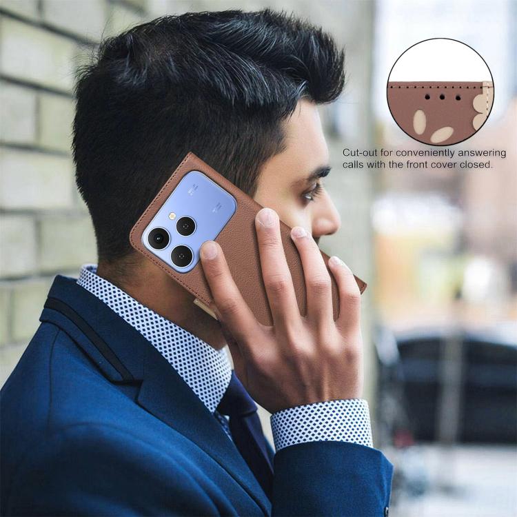 For Tecno Spark 40 4G Splicing Color Hollow Flower Pattern RFID Leather Phone Case