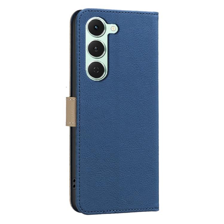 For Tecno Spark 40 Pro 4G Splicing Color Hollow Flower Pattern RFID Leather Phone Case