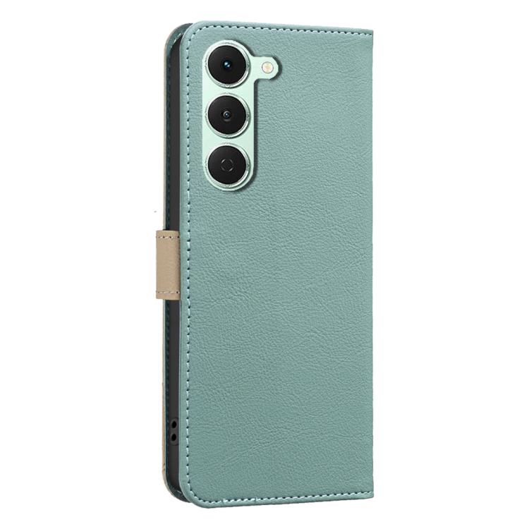For Tecno Spark 40 Pro 4G Splicing Color Hollow Flower Pattern RFID Leather Phone Case