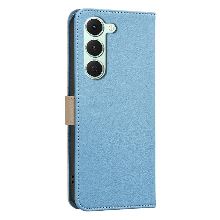 For Tecno Spark 40 Pro 4G Splicing Color Hollow Flower Pattern RFID Leather Phone Case