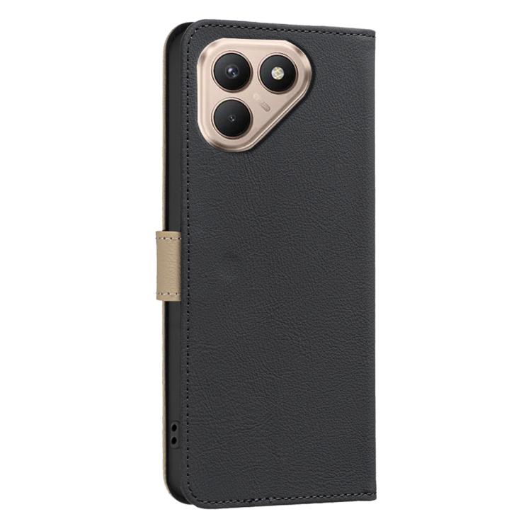 For Tecno Pova 7 Pro 5G Splicing Color Hollow Flower Pattern RFID Leather Phone Case