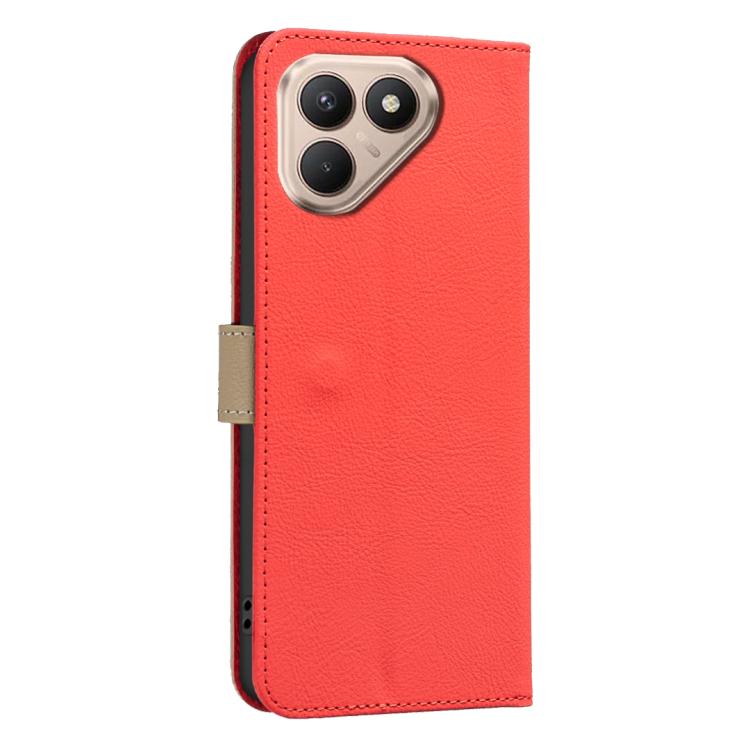 For Tecno Pova 7 Pro 5G Splicing Color Hollow Flower Pattern RFID Leather Phone Case