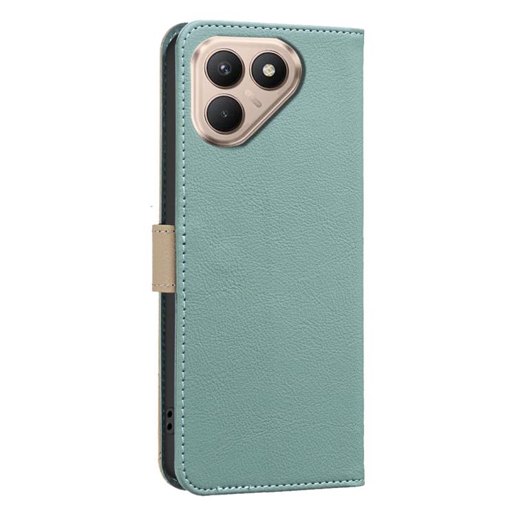 For Tecno Pova 7 Pro 5G Splicing Color Hollow Flower Pattern RFID Leather Phone Case