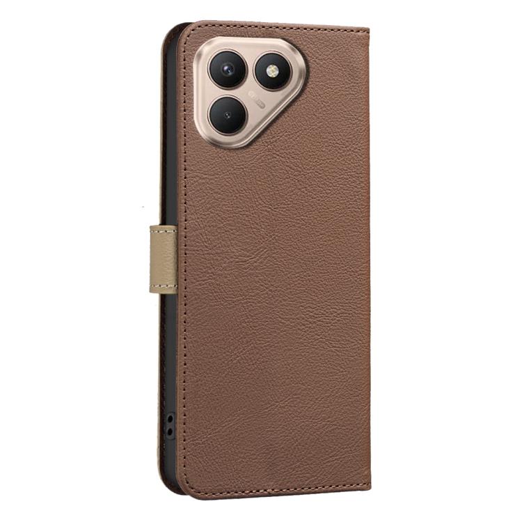 For Tecno Pova 7 Ultra 5G Splicing Color Hollow Flower Pattern RFID Leather Phone Case