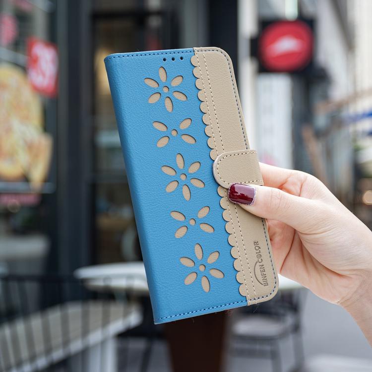 For Tecno Pova 7 Ultra 5G Splicing Color Hollow Flower Pattern RFID Leather Phone Case