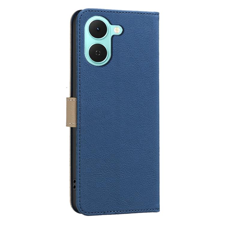 For Tecno Spark Go 3 Splicing Color Hollow Flower Pattern RFID Leather Phone Case