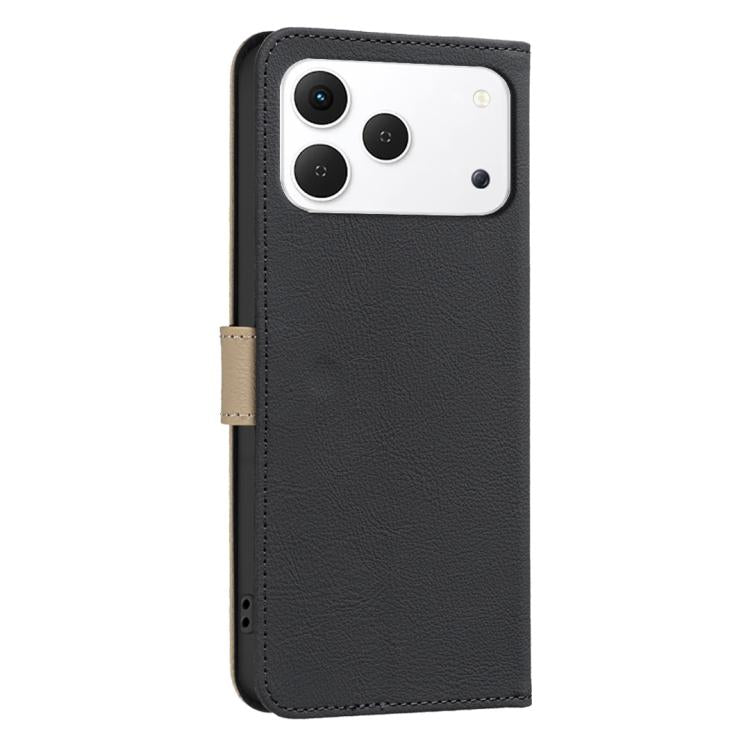 For Tecno Spark 50 4G Splicing Color Hollow Flower Pattern RFID Leather Phone Case