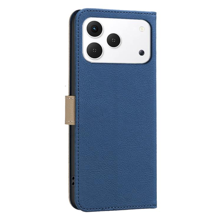 For Tecno Spark 50 4G Splicing Color Hollow Flower Pattern RFID Leather Phone Case