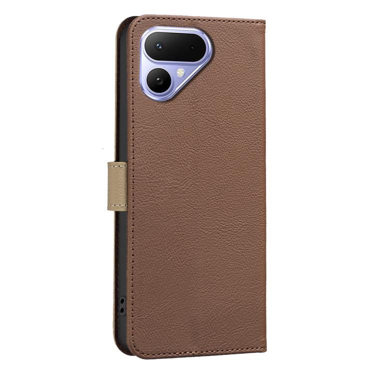 For Tecno Pova Curve 2 5G Splicing Color Hollow Flower Pattern RFID Leather Phone Case