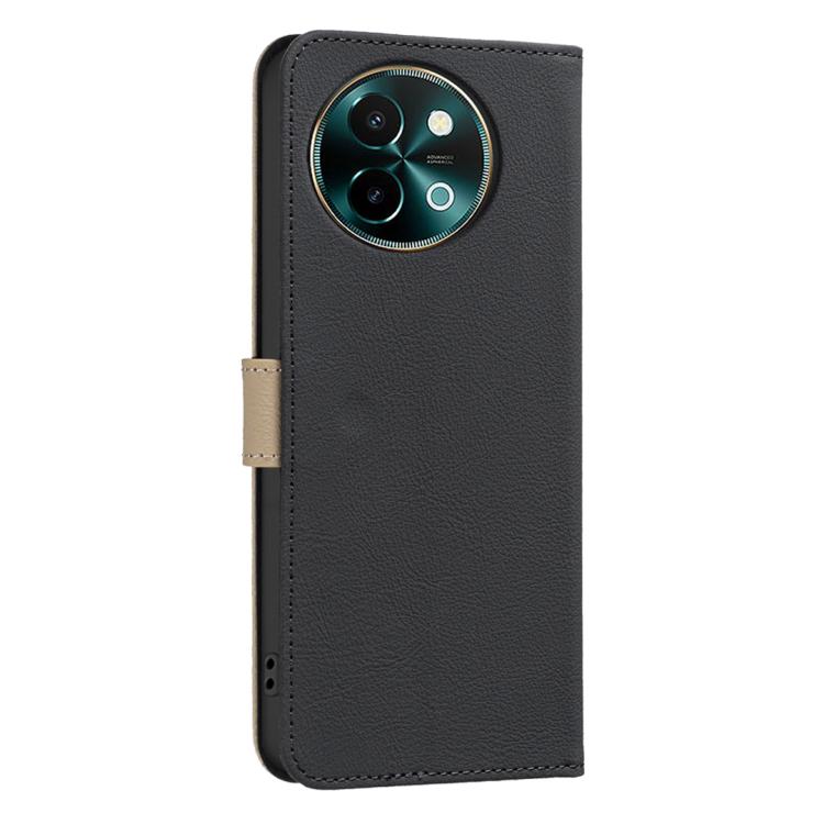 For vivo Y38 5G / Y200i 5G Splicing Color Hollow Flower Pattern RFID Leather Phone Case