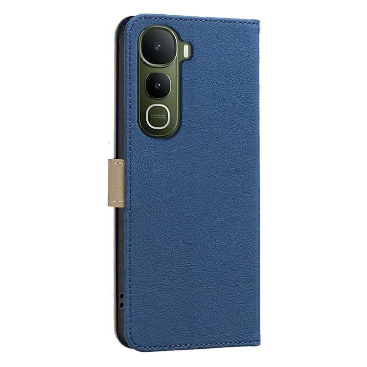 For vivo Y400 5G Global Splicing Color Hollow Flower Pattern RFID Leather Phone Case