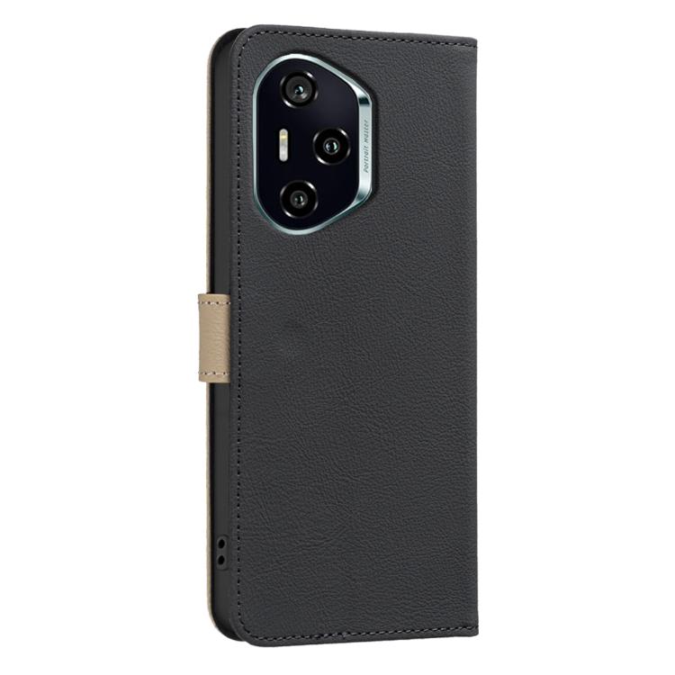 For Honor 300 Pro 5G / 300 Ultra 5G Splicing Color Hollow Flower Pattern RFID Leather Phone Case