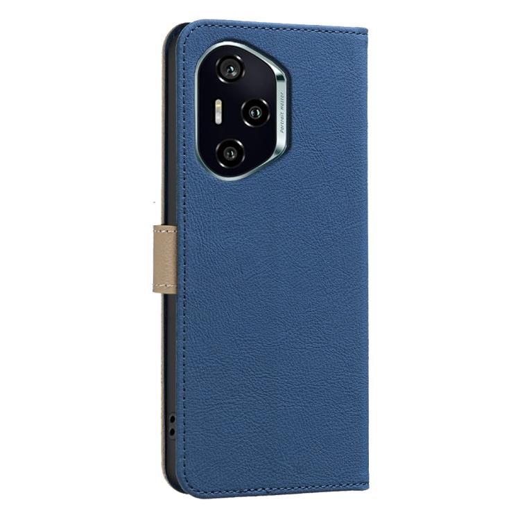 For Honor 300 Pro 5G / 300 Ultra 5G Splicing Color Hollow Flower Pattern RFID Leather Phone Case