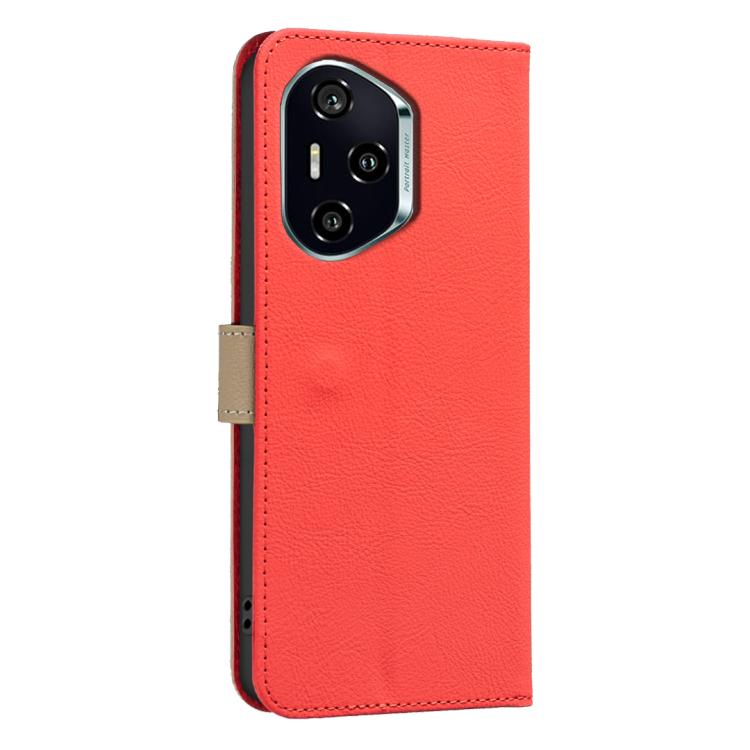 For Honor 300 Pro 5G / 300 Ultra 5G Splicing Color Hollow Flower Pattern RFID Leather Phone Case