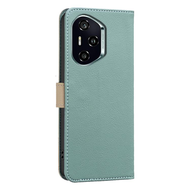 For Honor 300 Pro 5G / 300 Ultra 5G Splicing Color Hollow Flower Pattern RFID Leather Phone Case