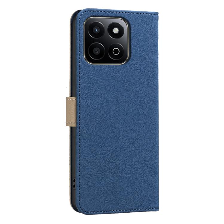 For Honor X7C / 200 Smart 5G Splicing Color Hollow Flower Pattern RFID Leather Phone Case