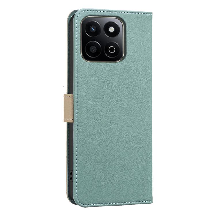 For Honor X7C / 200 Smart 5G Splicing Color Hollow Flower Pattern RFID Leather Phone Case