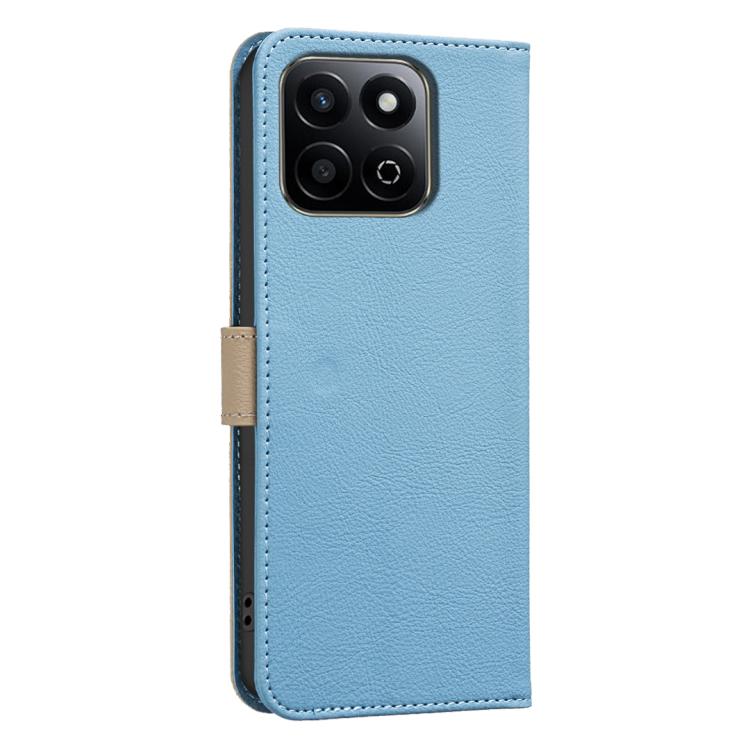 For Honor X7C / 200 Smart 5G Splicing Color Hollow Flower Pattern RFID Leather Phone Case