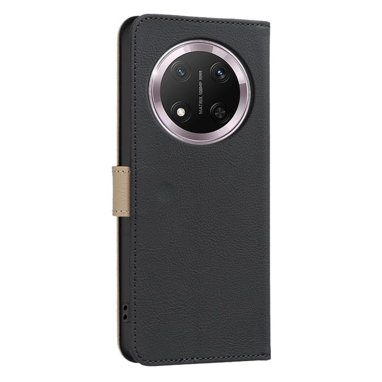 For Honor X9C / Magic7 Lite Splicing Color Hollow Flower Pattern RFID Leather Phone Case