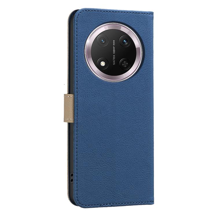 For Honor X9C / Magic7 Lite Splicing Color Hollow Flower Pattern RFID Leather Phone Case