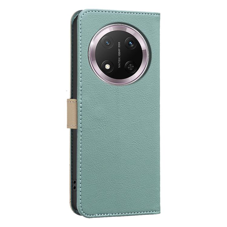 For Honor X9C / Magic7 Lite Splicing Color Hollow Flower Pattern RFID Leather Phone Case