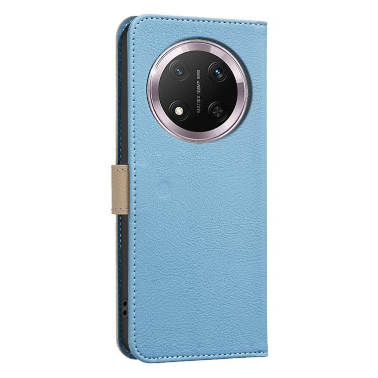 For Honor X9C / Magic7 Lite Splicing Color Hollow Flower Pattern RFID Leather Phone Case