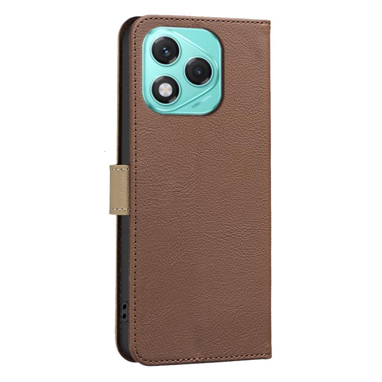 For Honor 400 Lite Global Splicing Color Hollow Flower Pattern RFID Leather Phone Case