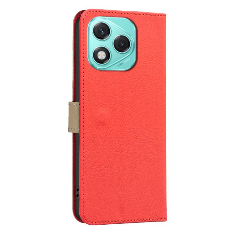 For Honor 400 Lite Global Splicing Color Hollow Flower Pattern RFID Leather Phone Case