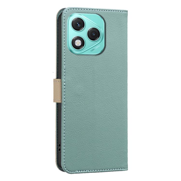 For Honor 400 Lite Global Splicing Color Hollow Flower Pattern RFID Leather Phone Case