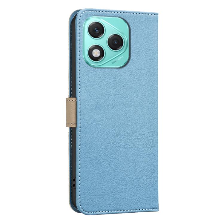 For Honor 400 Lite Global Splicing Color Hollow Flower Pattern RFID Leather Phone Case