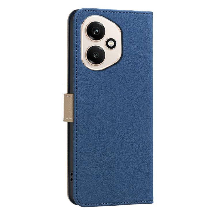 For Honor 400 Global 156.5mm Splicing Color Hollow Flower Pattern RFID Leather Phone Case