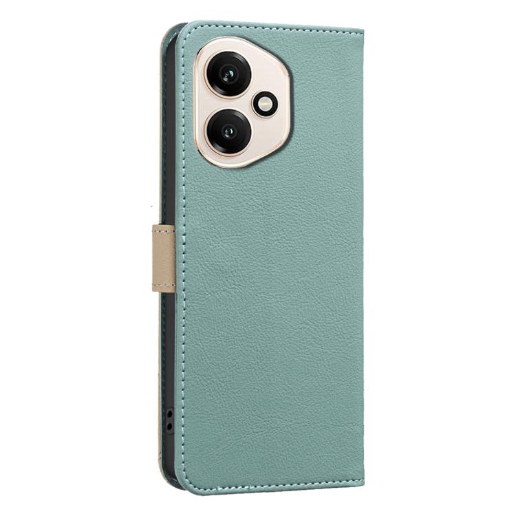 For Honor 400 Global 156.5mm Splicing Color Hollow Flower Pattern RFID Leather Phone Case