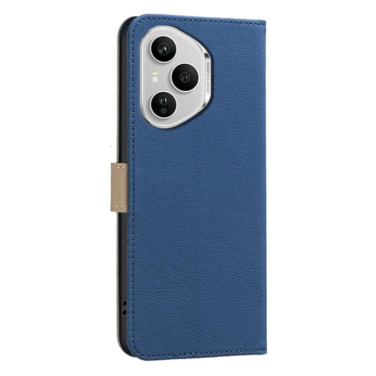 For Honor 400 Pro Global 160.8mm Splicing Color Hollow Flower Pattern RFID Leather Phone Case