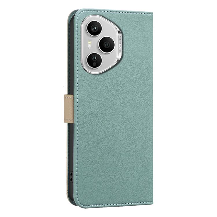 For Honor 400 Pro Global 160.8mm Splicing Color Hollow Flower Pattern RFID Leather Phone Case