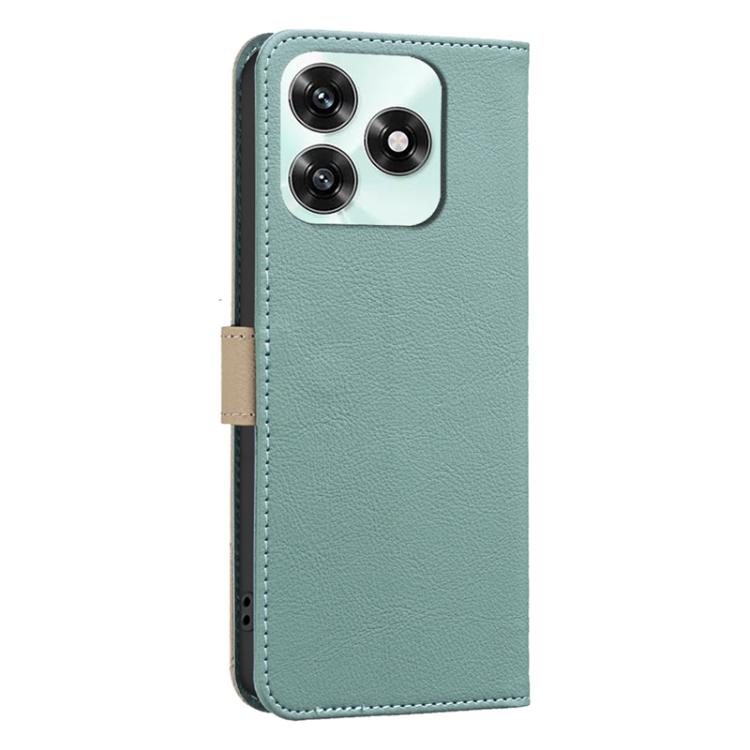 For Honor X5c 4G / X5c Plus Splicing Color Hollow Flower Pattern RFID Leather Phone Case