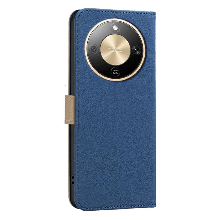 For Honor X9d 5G / X70 5G Splicing Color Hollow Flower Pattern RFID Leather Phone Case