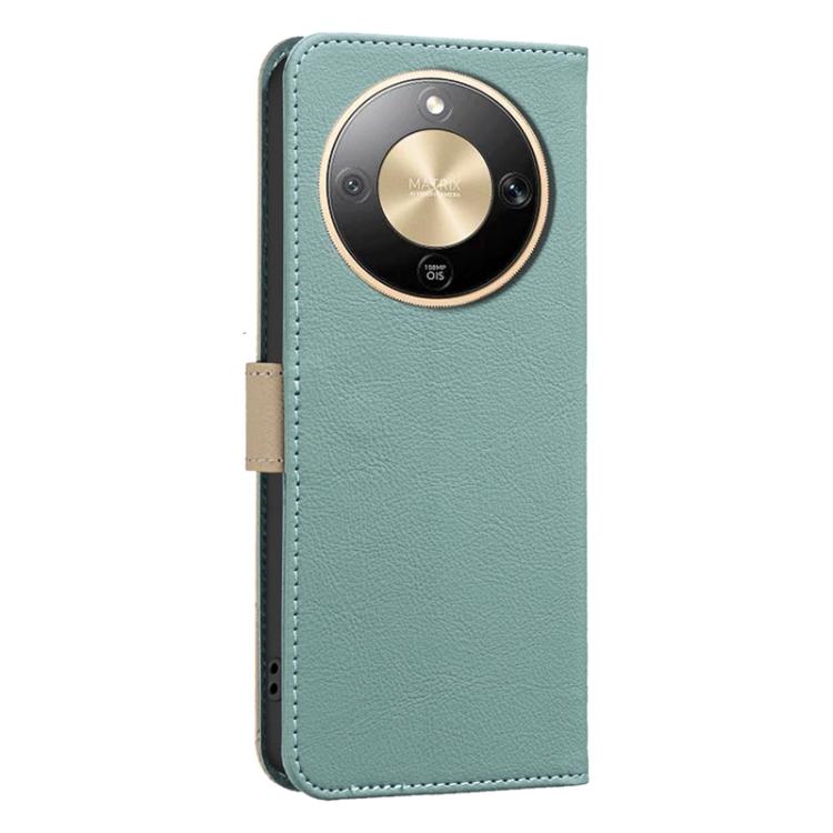 For Honor X9d 5G / X70 5G Splicing Color Hollow Flower Pattern RFID Leather Phone Case