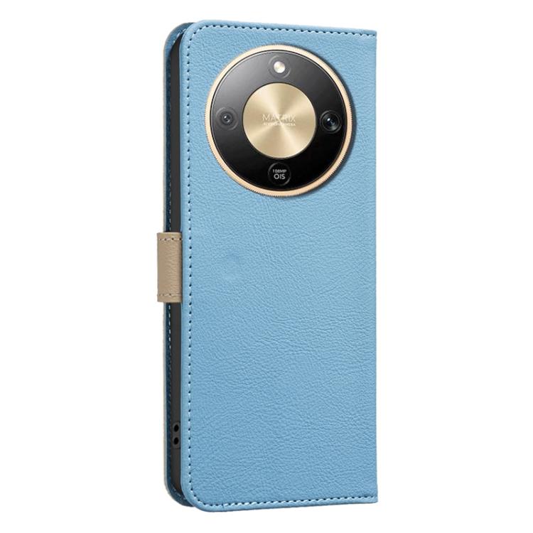 For Honor X9d 5G / X70 5G Splicing Color Hollow Flower Pattern RFID Leather Phone Case