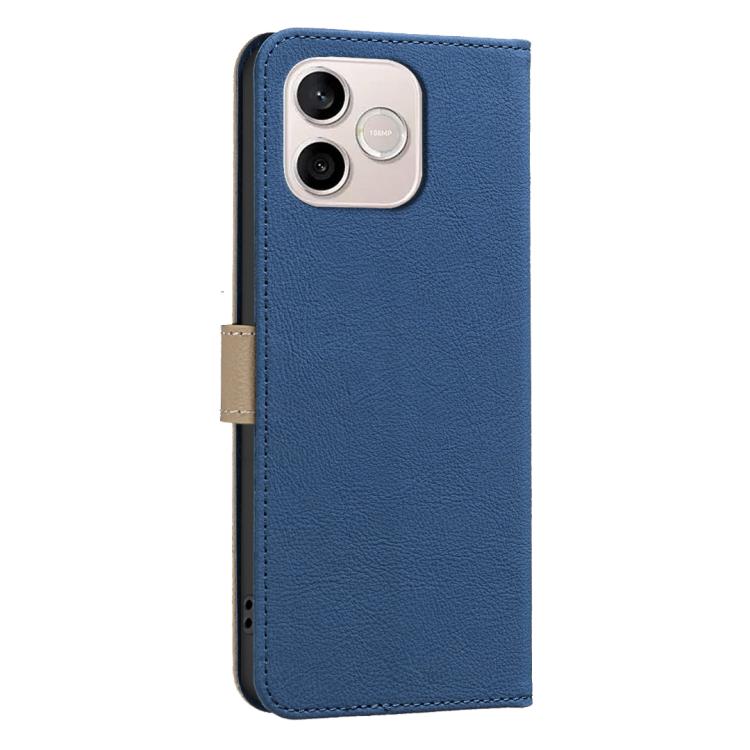 For Honor 600 Lite Global Splicing Color Hollow Flower Pattern RFID Leather Phone Case