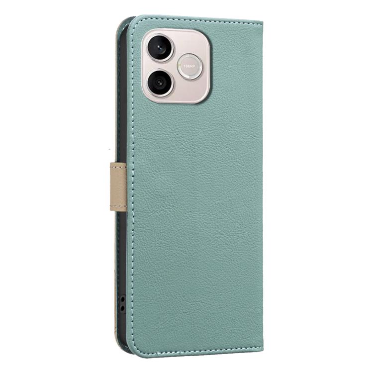 For Honor 600 Lite Global Splicing Color Hollow Flower Pattern RFID Leather Phone Case