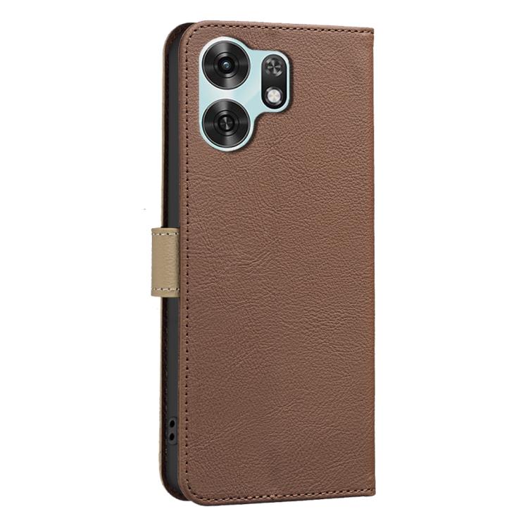 For Honor X6d 5G Splicing Color Hollow Flower Pattern RFID Leather Phone Case