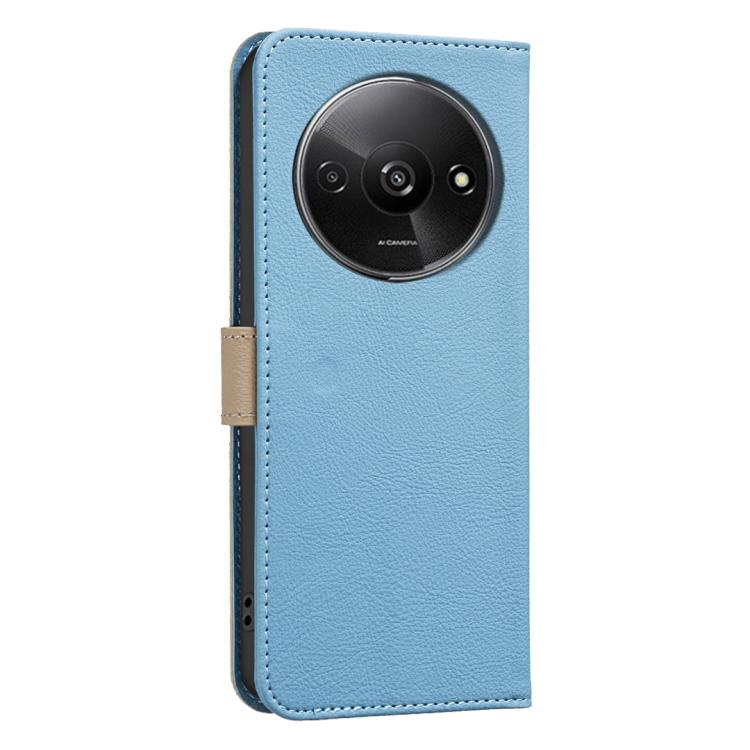 For Redmi A3 Splicing Color Hollow Flower Pattern RFID Leather Phone Case