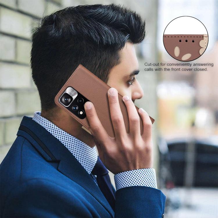 For Redmi Note 11 Pro Global 6.67 inch Splicing Color Hollow Flower Pattern RFID Leather Phone Case