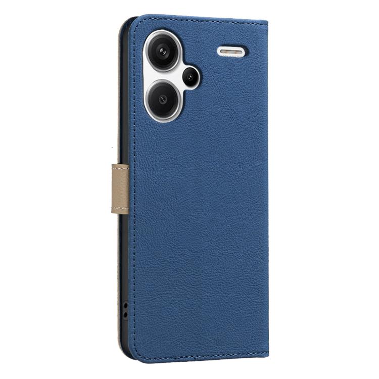 For Redmi Note 13 Pro+ 5G Splicing Color Hollow Flower Pattern RFID Leather Phone Case