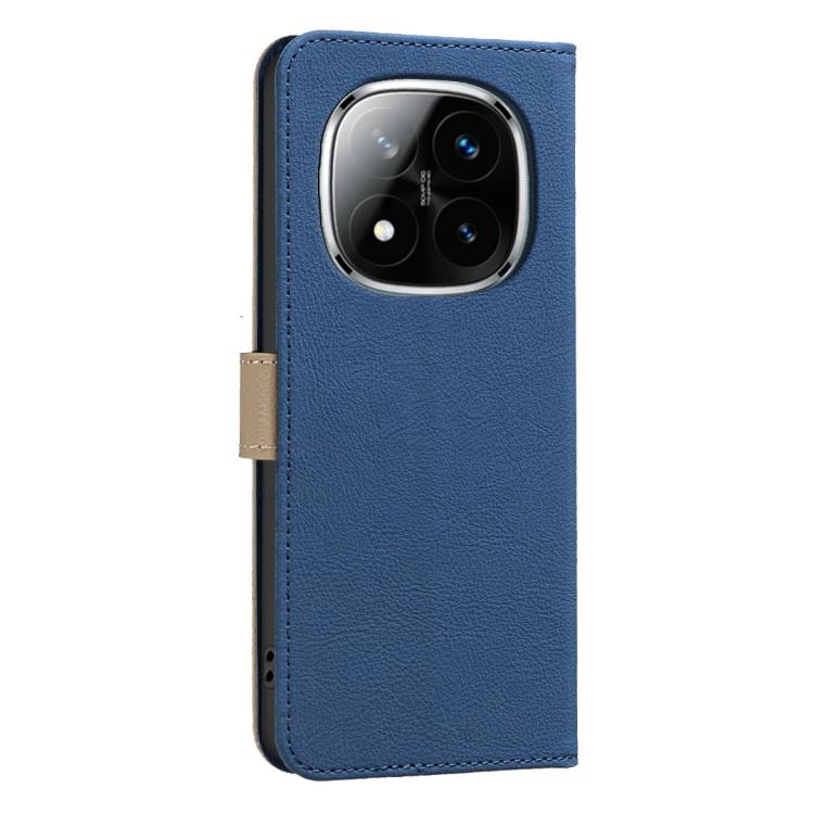 For Redmi Note 14 Pro 5G / 14 Pro+ 5G Splicing Color Hollow Flower Pattern RFID Leather Phone Case