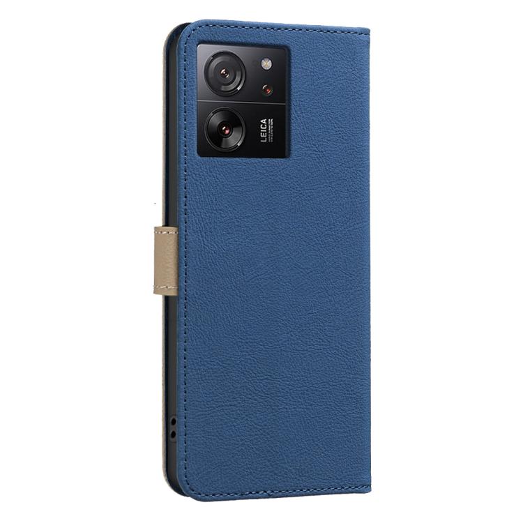 For Redmi K60 Ultra Splicing Color Hollow Flower Pattern RFID Leather Phone Case